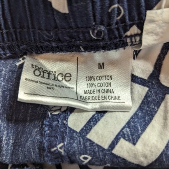 The Office Dunder Mifflin Navy & White Pull On Lounge Pants Size Medium - Picture 6 of 11